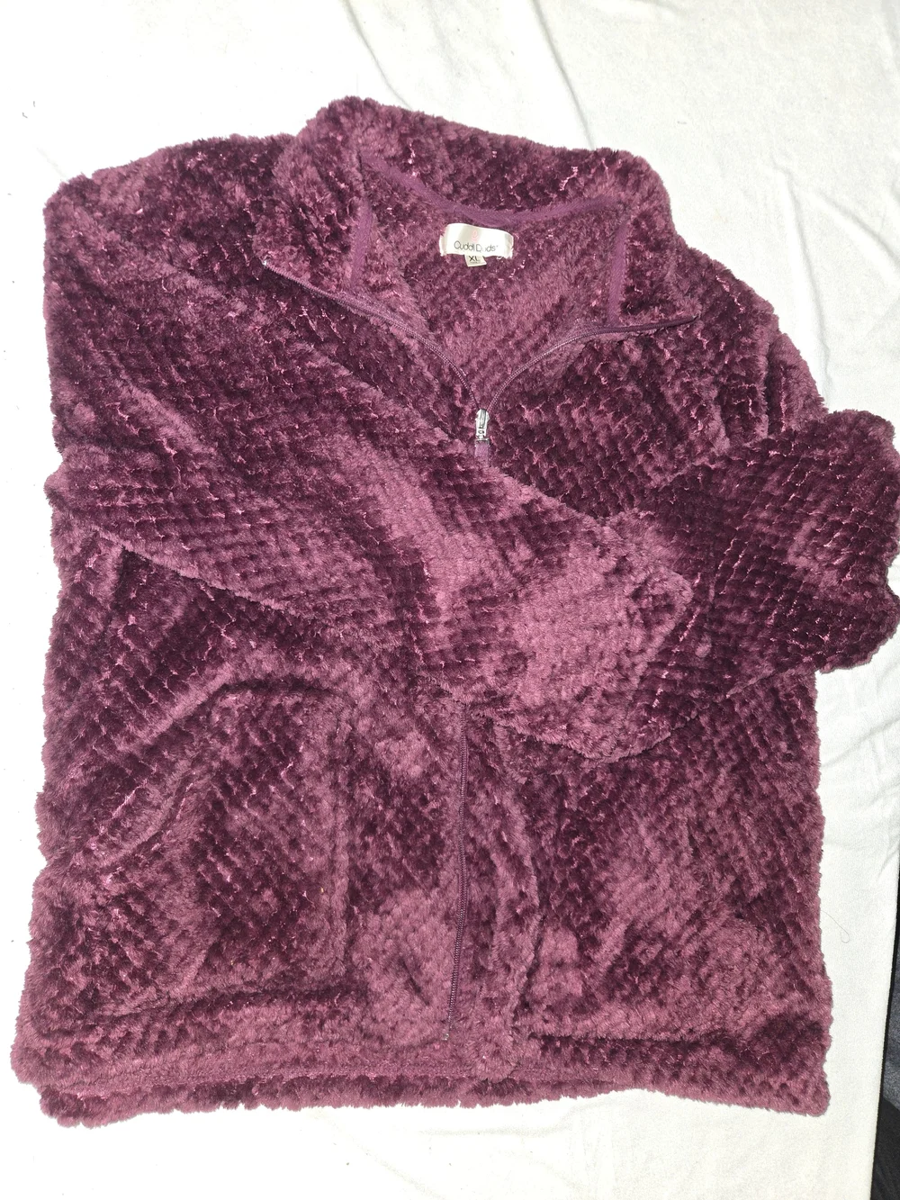 Cozy Plush Jacket in Deep Berry